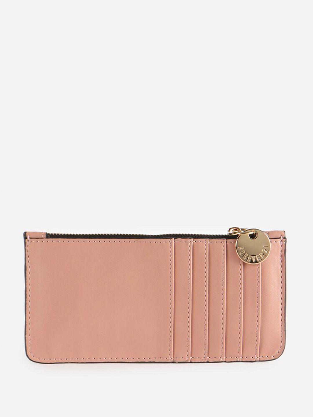 forever 21 women pink pu card holder