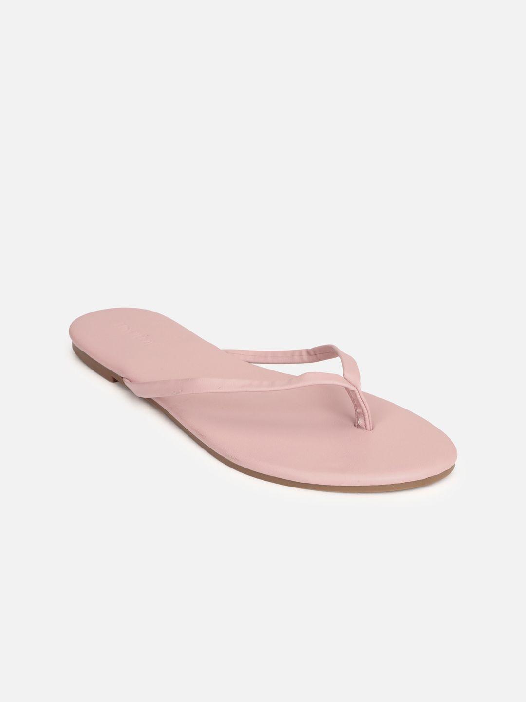 forever 21 women pink t-strap flats