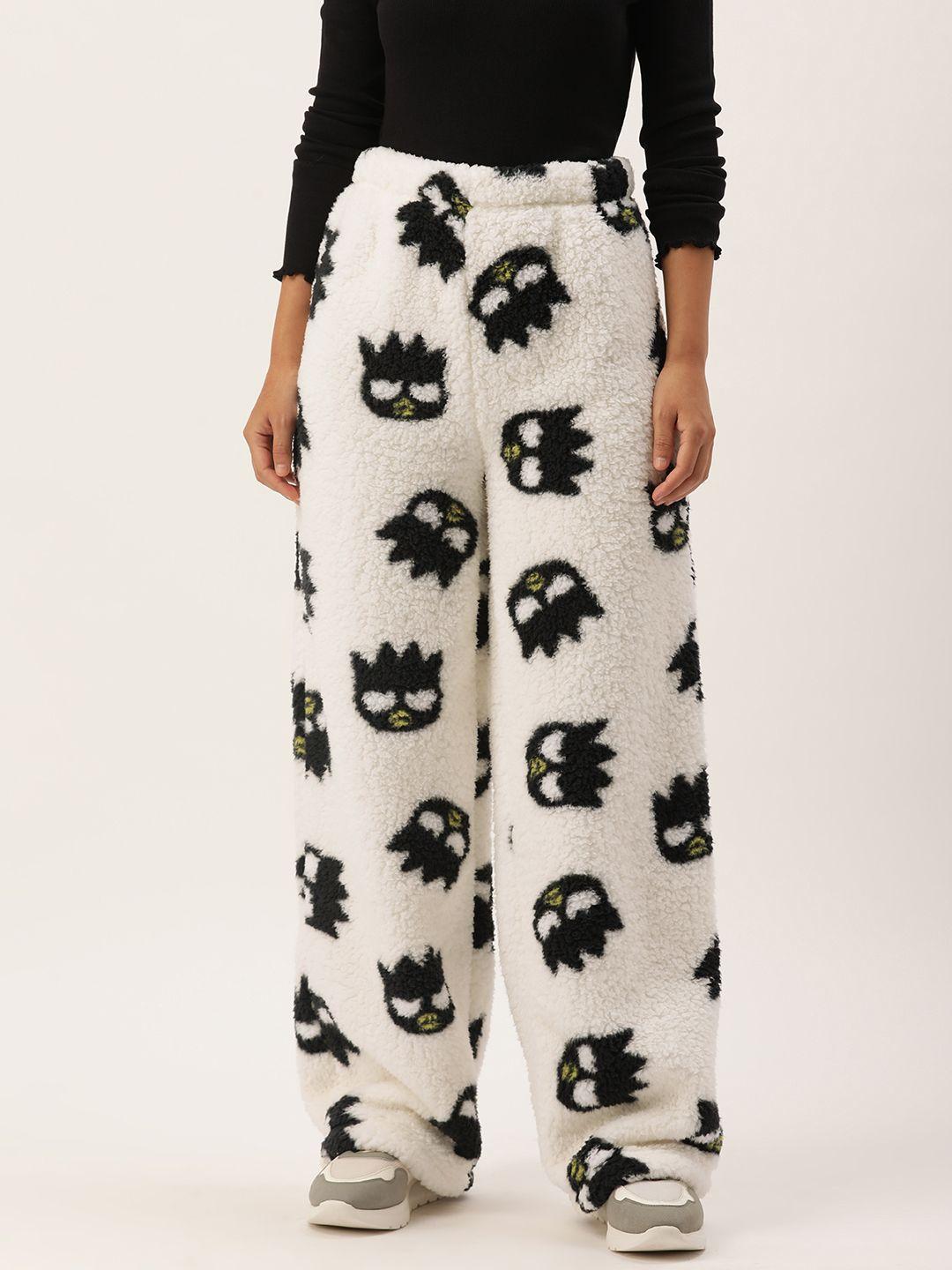 forever 21 women printed high-rise trousers