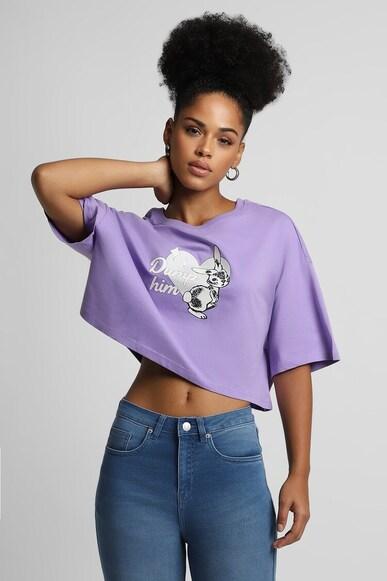 forever 21 women purple crop,top