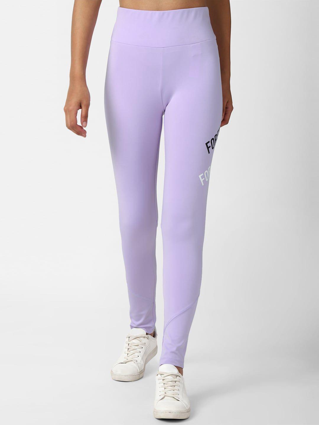 forever 21 women purple graphic tights