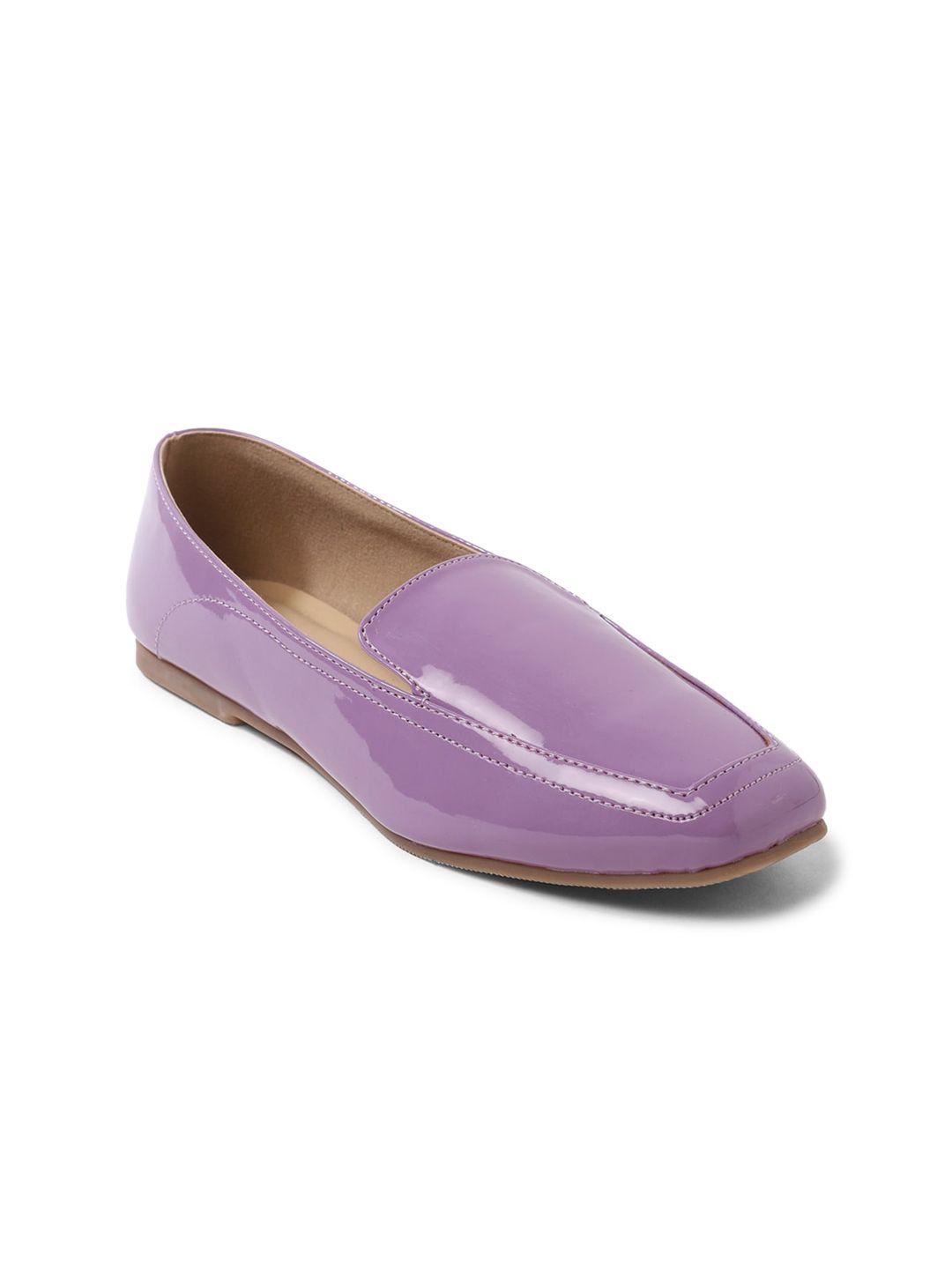 forever 21 women purple pu loafers