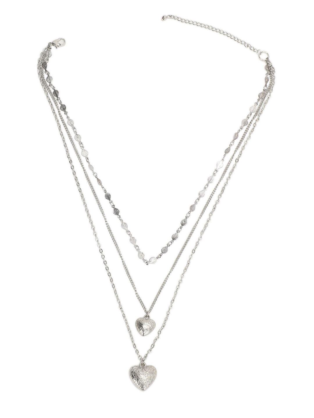 forever 21 women silver-toned layered minimal chain
