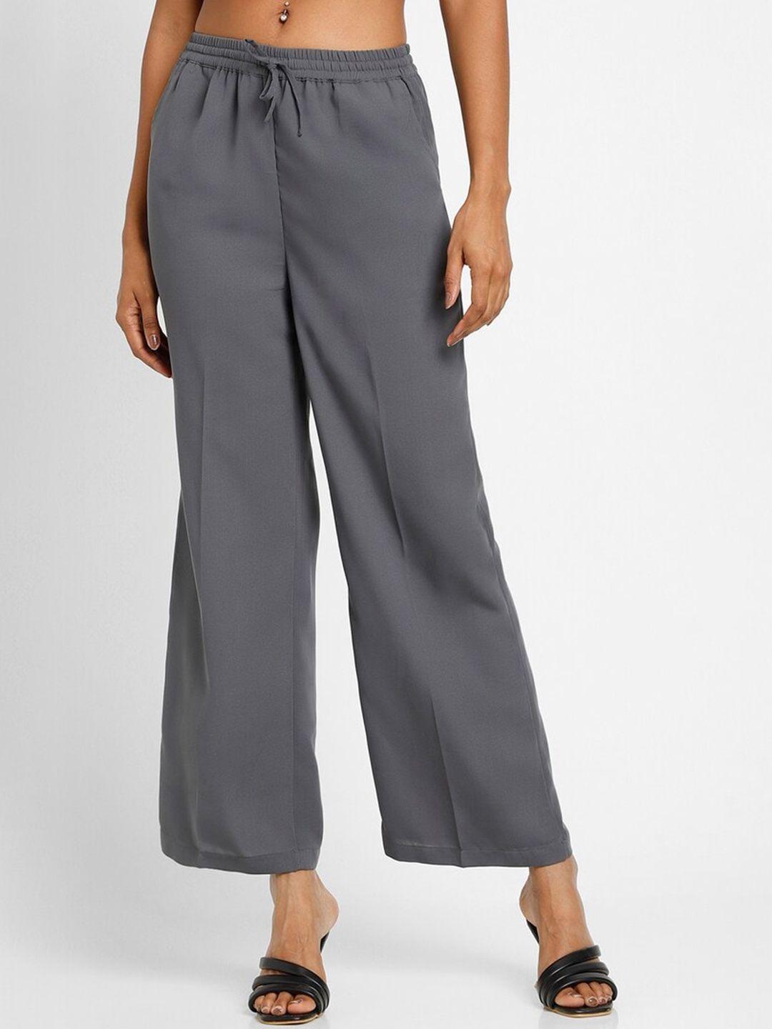 forever 21 women smart mid-rise parallel trousers