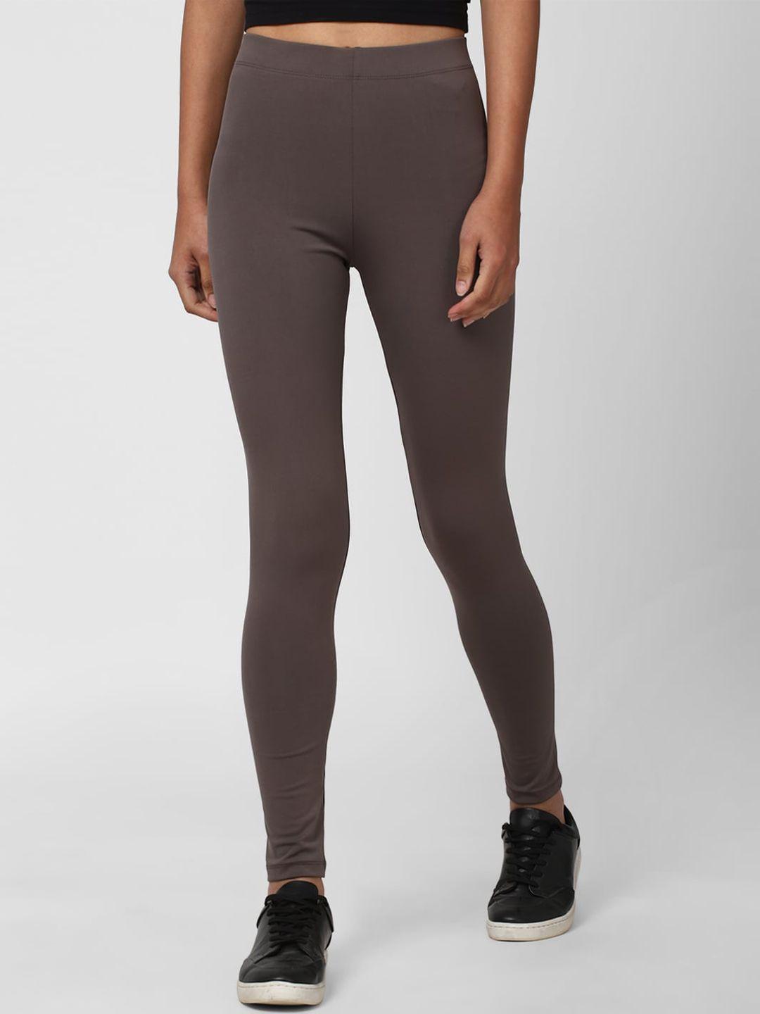 forever 21 women taupe solid fitted tights