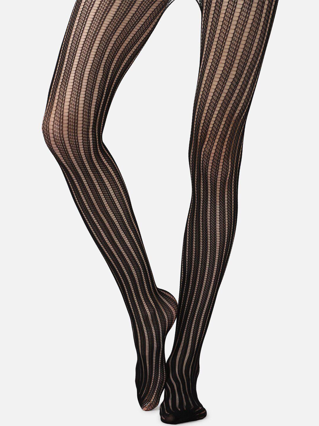 forever 21 women textured semi sheer stockings