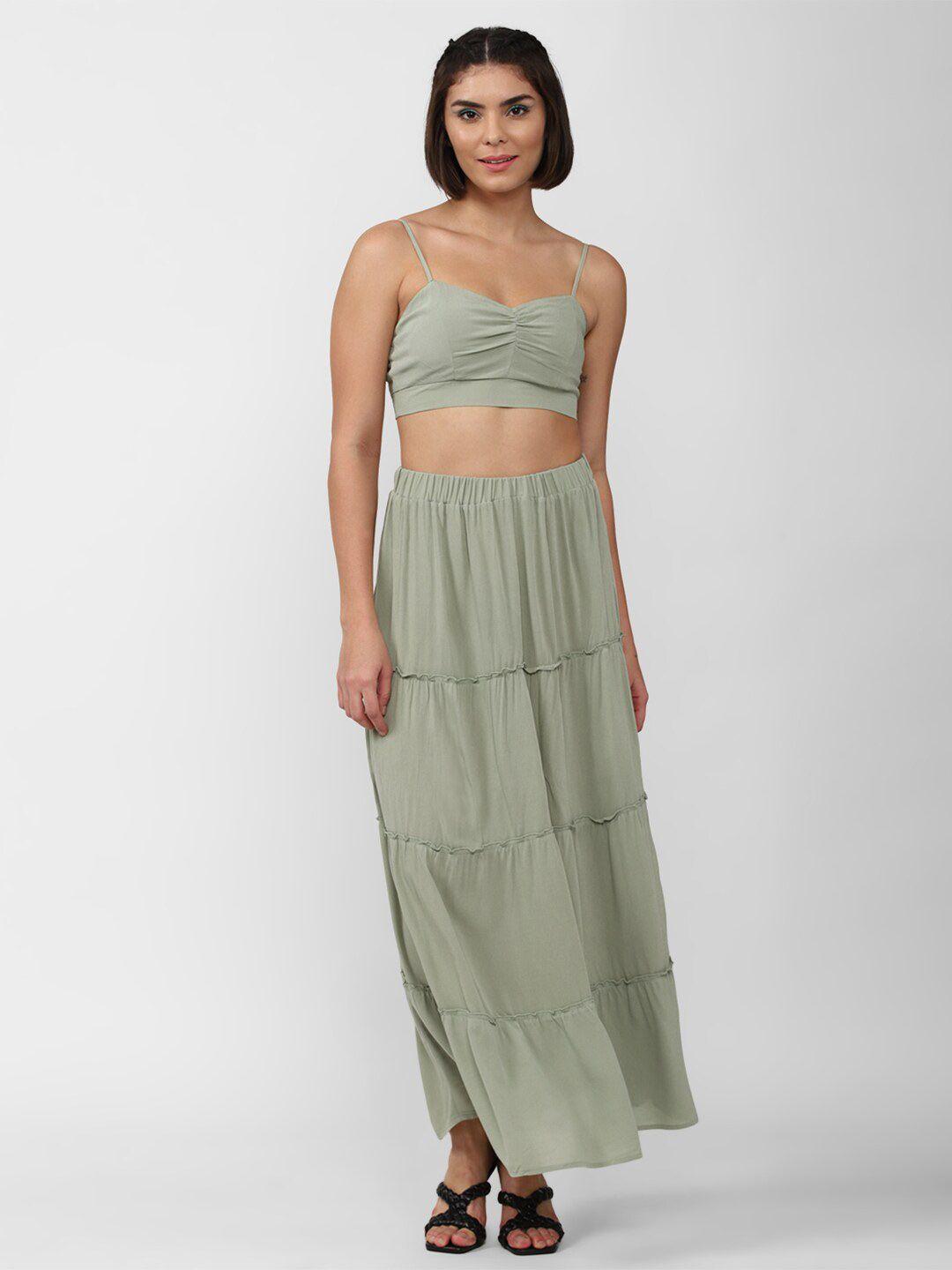 forever 21 women top with skirt co-ords set