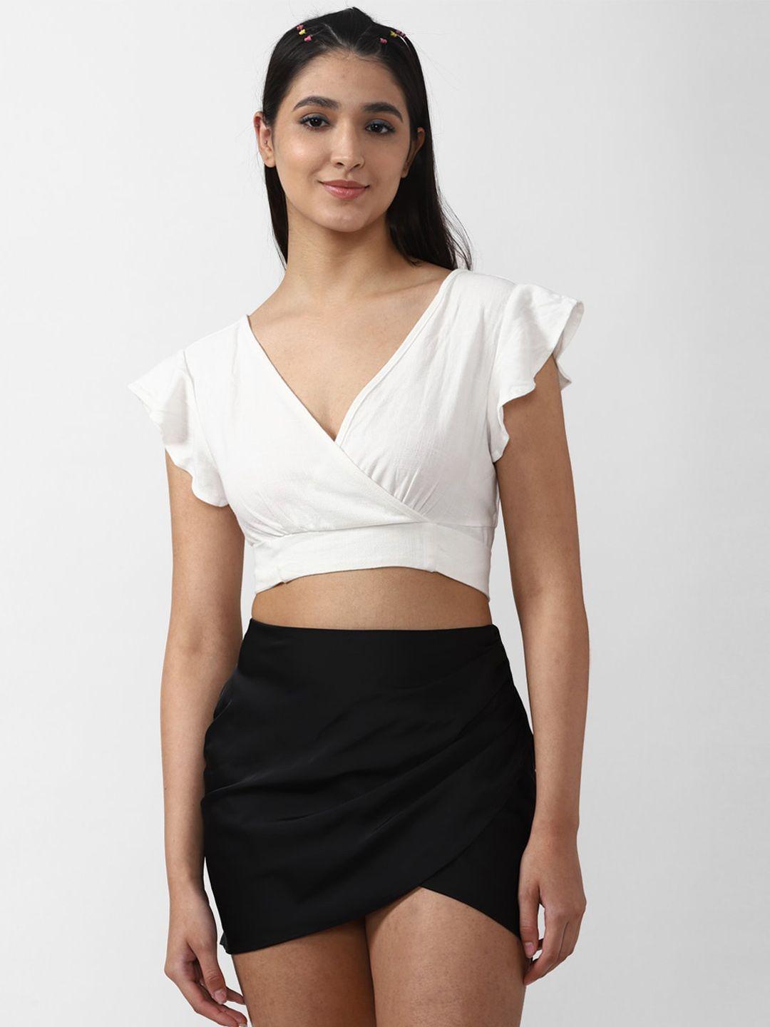 forever 21 women white & black top with skirt