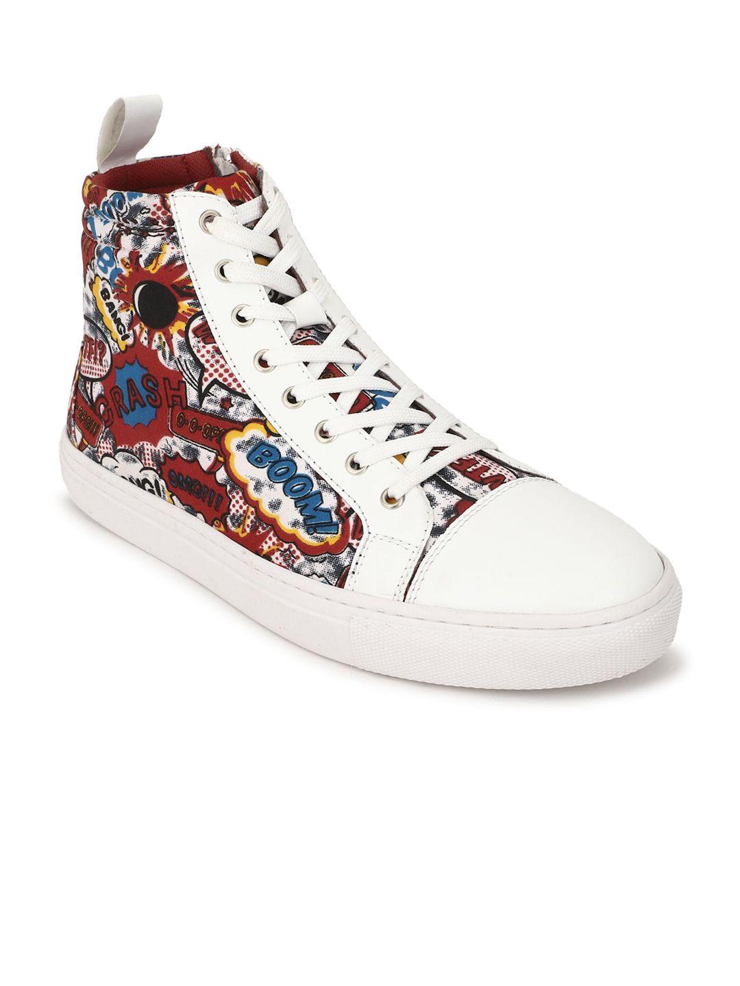 forever 21 women white printed pu sneakers