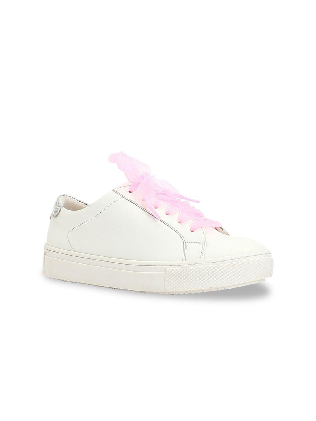 forever 21 women white solid sneakers