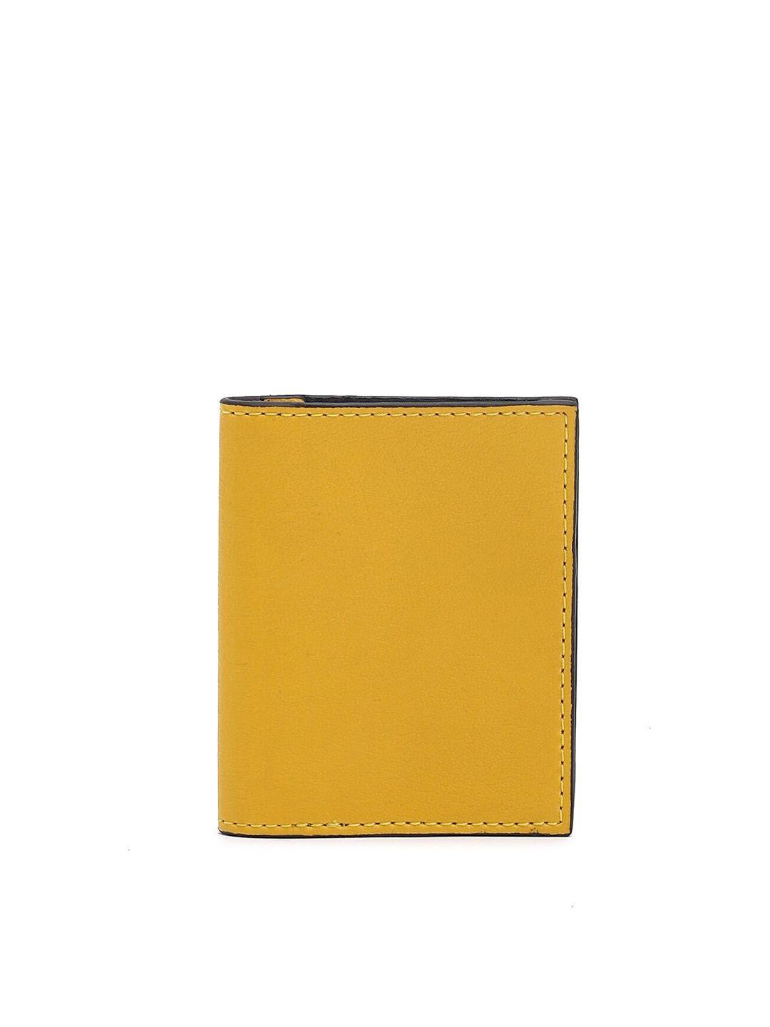 forever 21 women yellow & black pu card holder