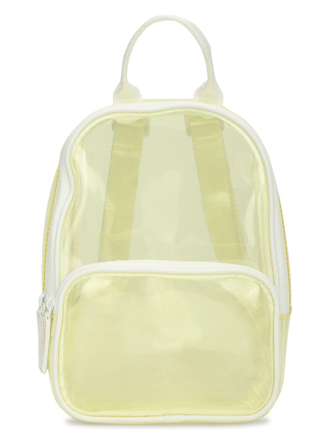 forever 21 women yellow & transparent backpack