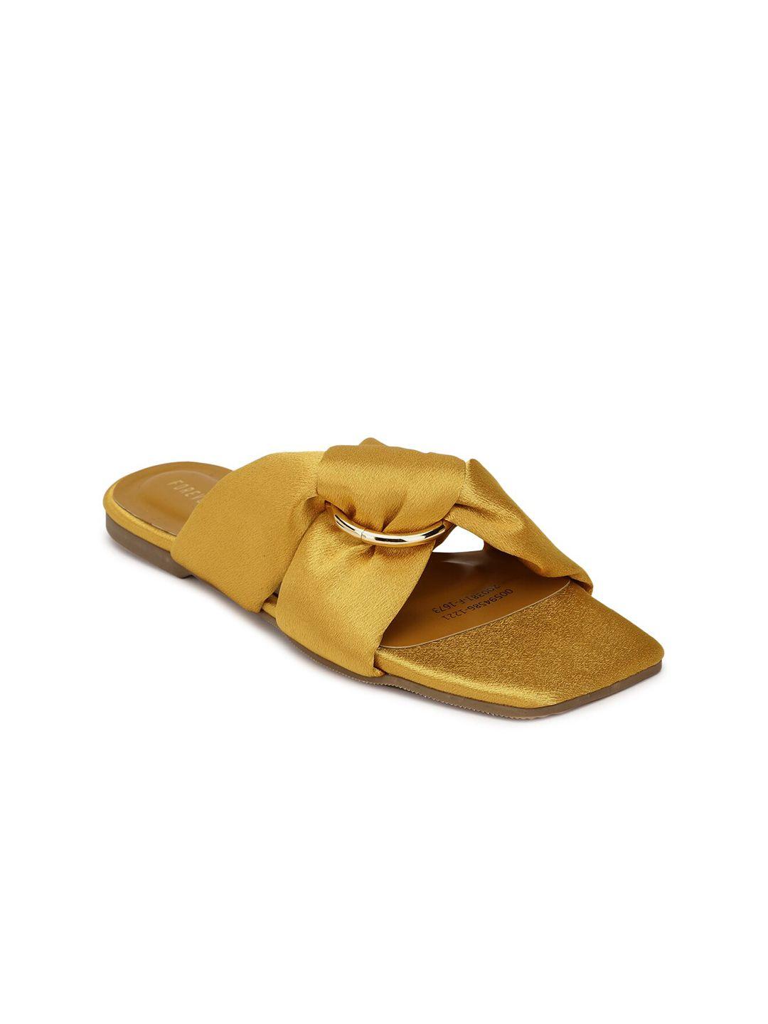 forever 21 women yellow open toe flats