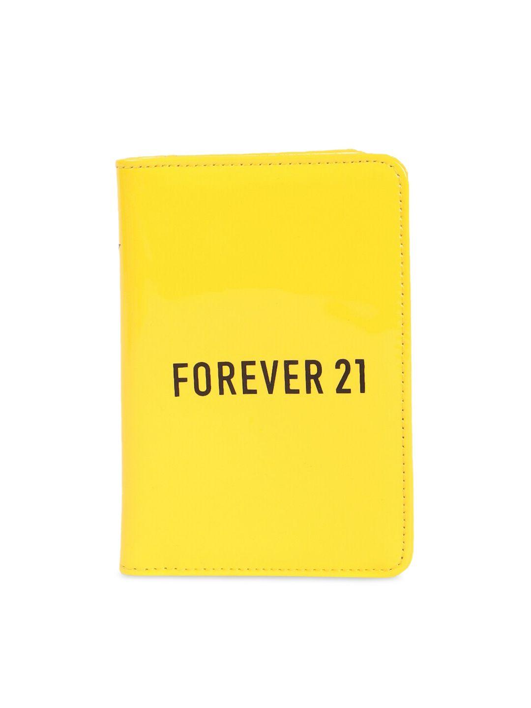 forever 21 women yellow printed two fold wallet