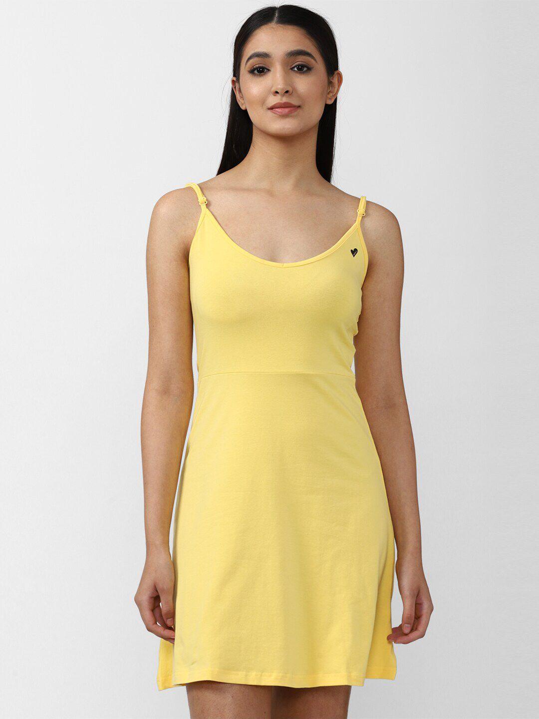 forever 21 women yellow sheath dress