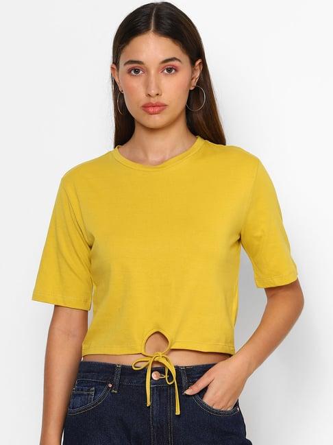 forever 21 yellow cotton top