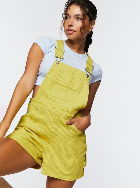 forever 21 yellow mini playsuit