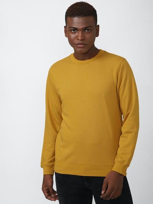 forever 21 yellow regular fit sweatshirt