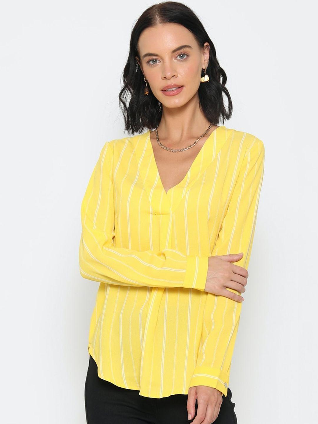 forever 21 yellow striped regular top