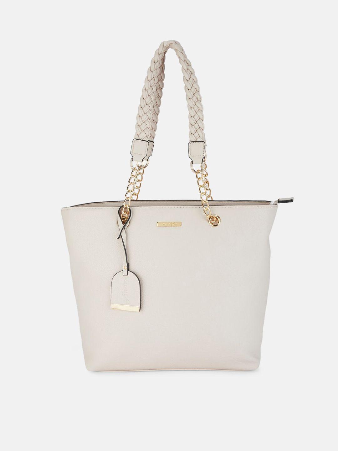 forever glam by pantaloons beige  structured shoulder bag