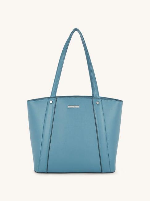 forever glam by pantaloons blue medium tote bag