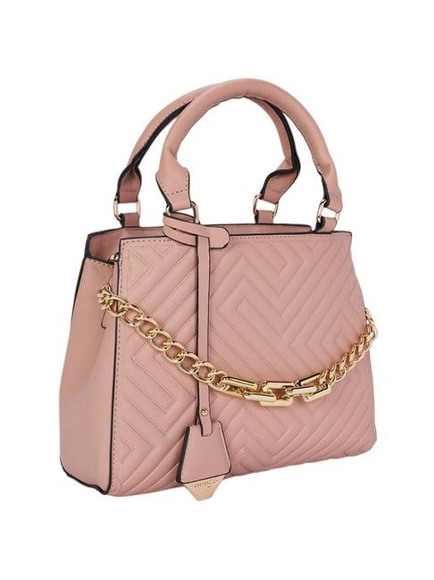 forever glam by pantaloons blush solid medium handbag