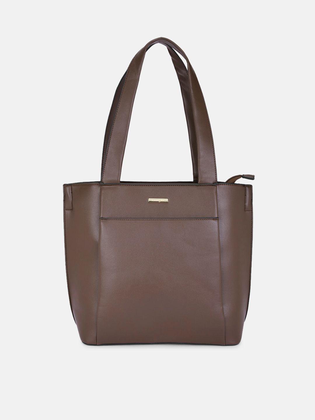 forever glam by pantaloons brown structured shoulder bag