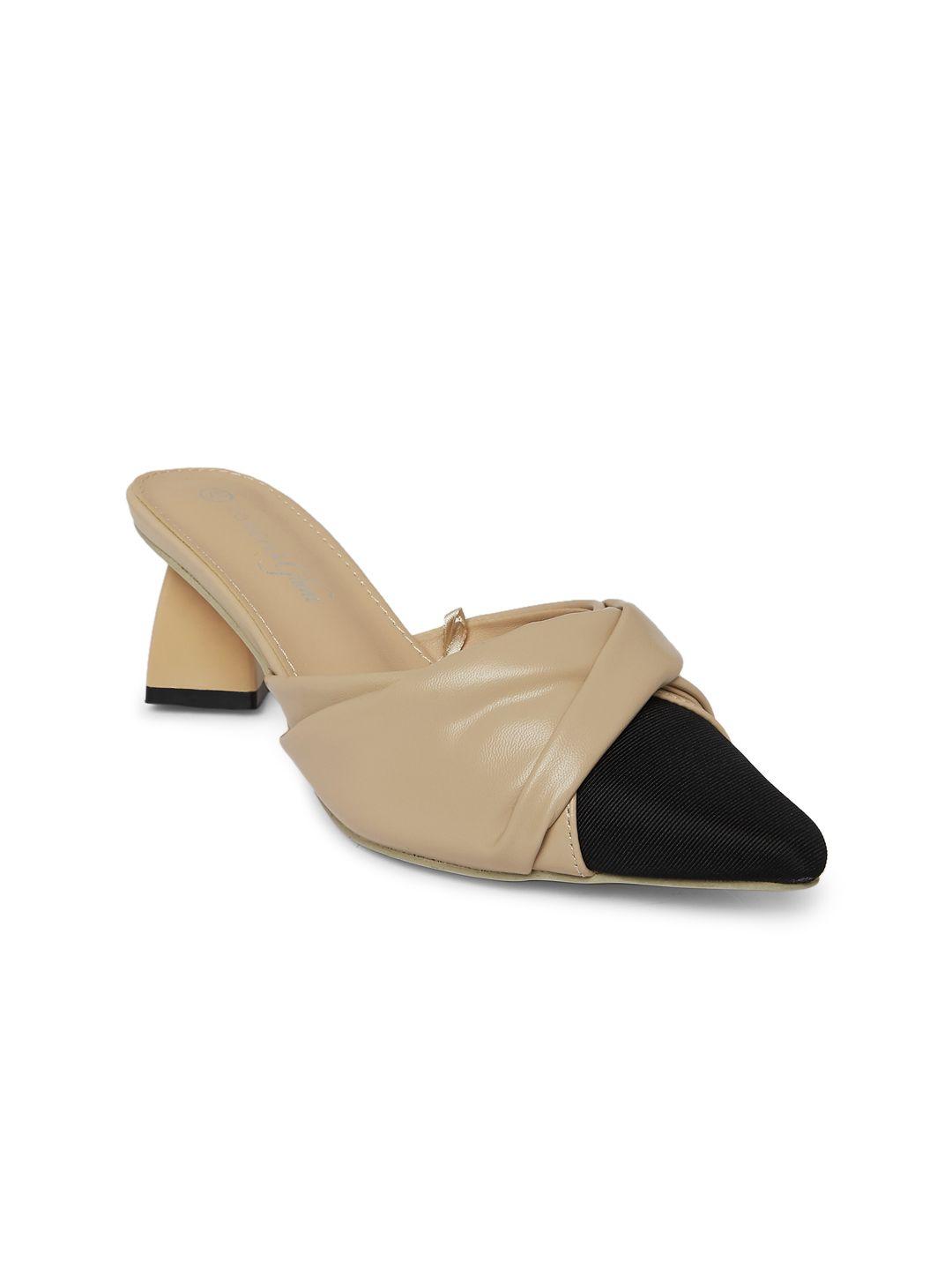 forever glam by pantaloons colourblocked block pumps
