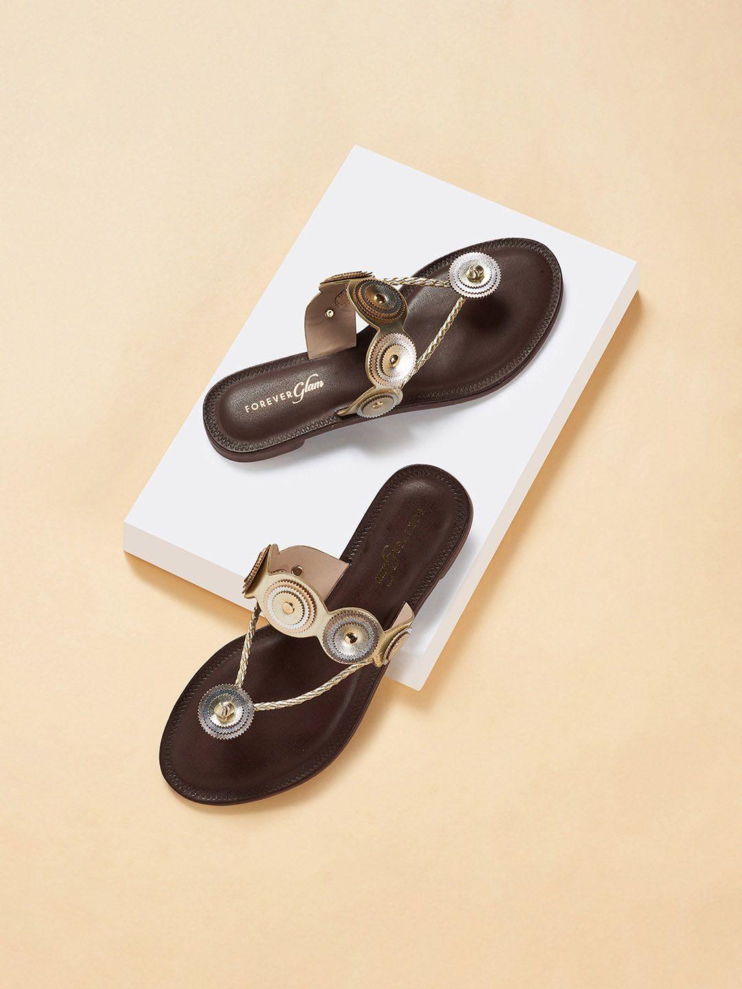 forever glam by pantaloons embellished open toe flats