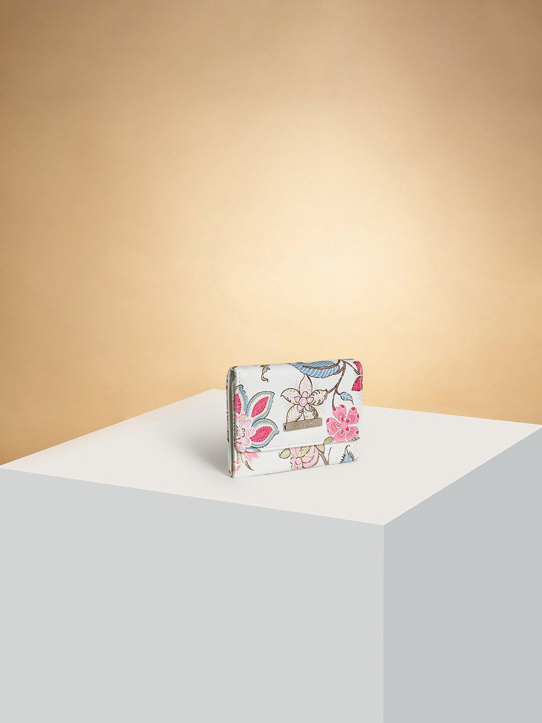 forever glam by pantaloons floral printed pu two fold wallet