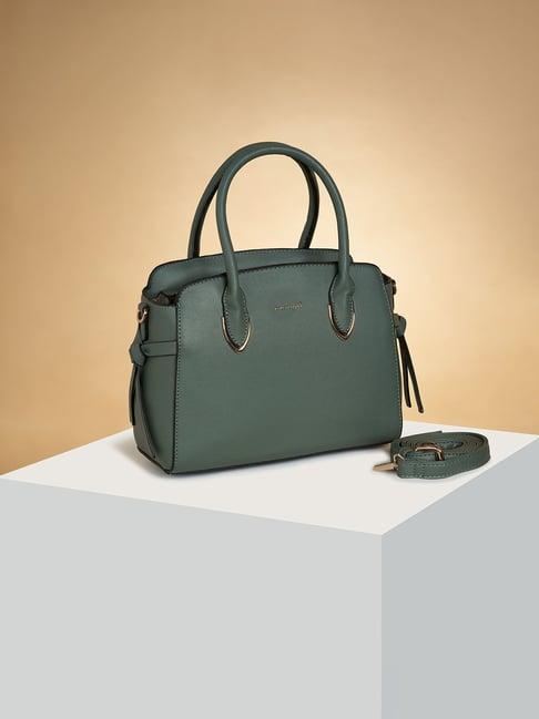 forever glam by pantaloons green solid handbag