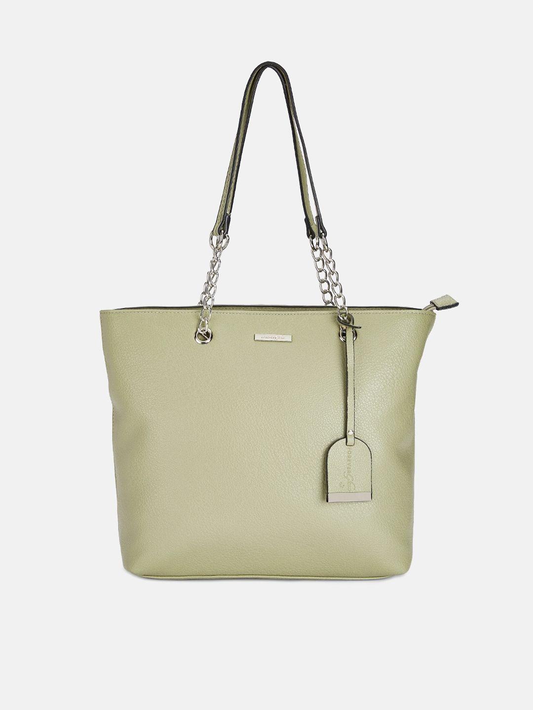 forever glam by pantaloons green structured shoulder bag