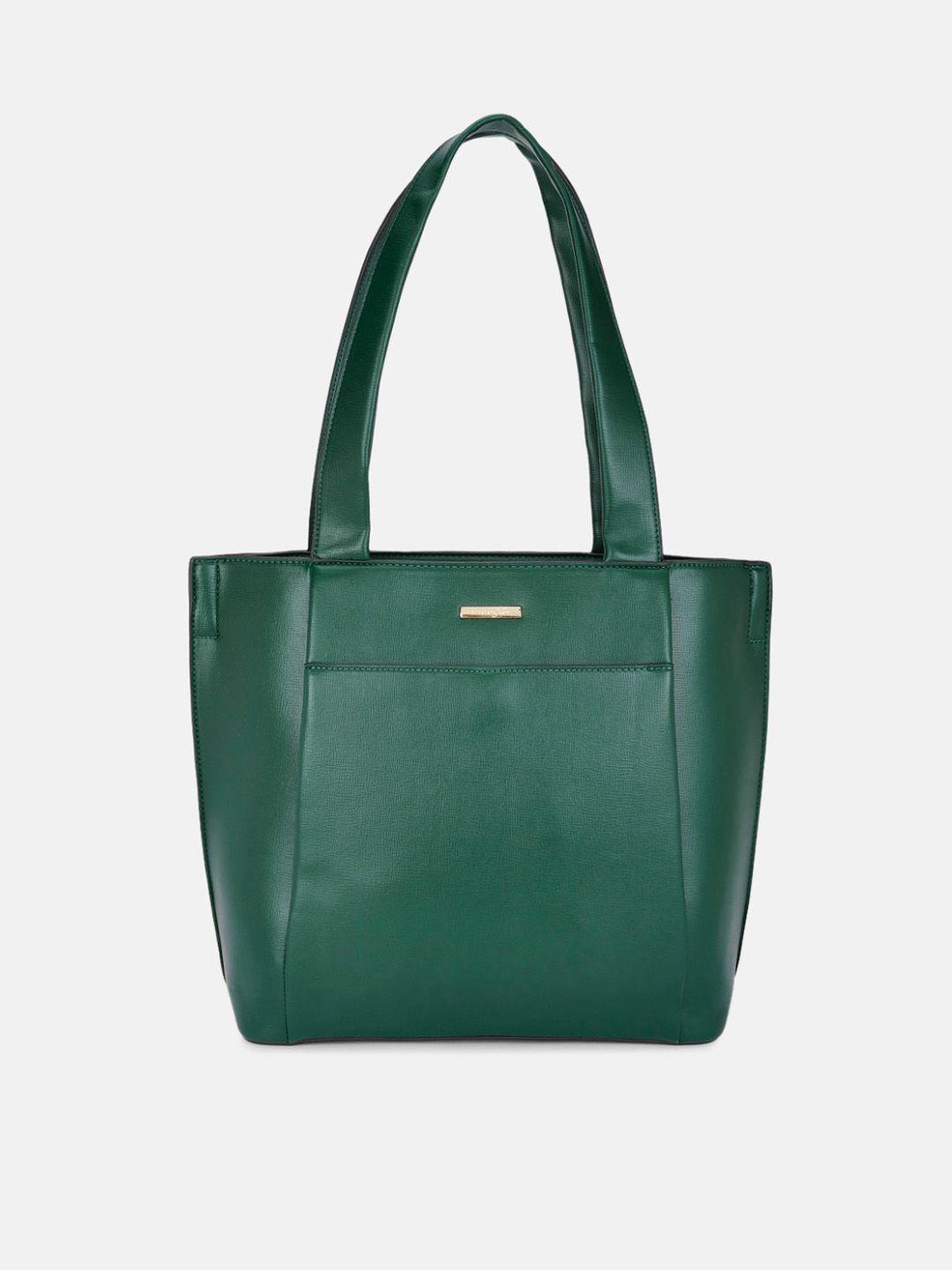 forever glam by pantaloons green structured shoulder bag