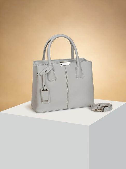 forever glam by pantaloons grey solid handbag