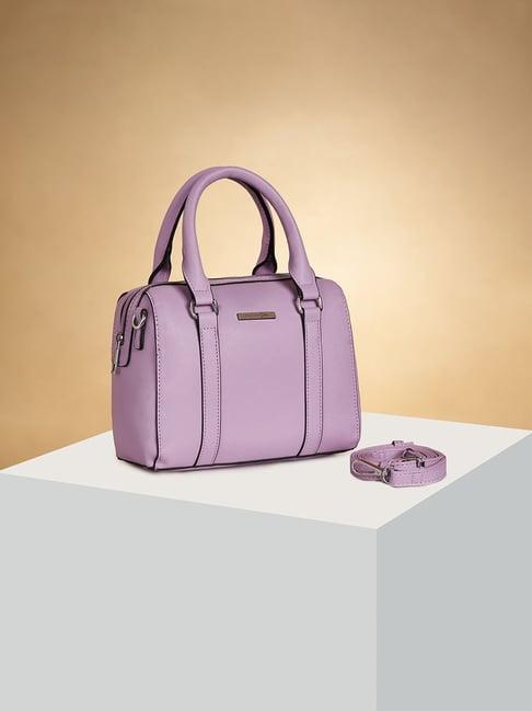 forever glam by pantaloons lilac solid medium handbag