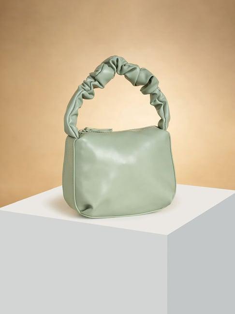 forever glam by pantaloons mint solid handbag