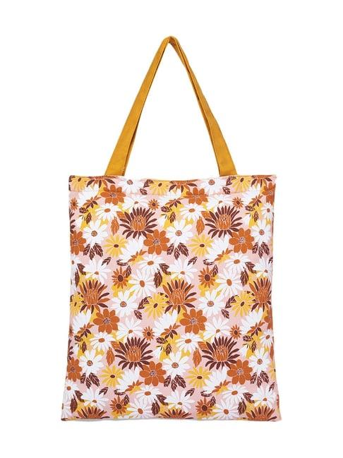 forever glam by pantaloons multicolor printed medium tote handbag