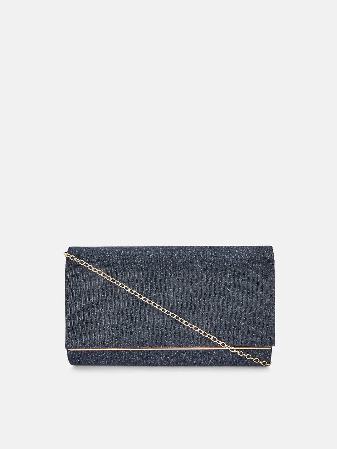 forever glam by pantaloons navy blue envelope clutch