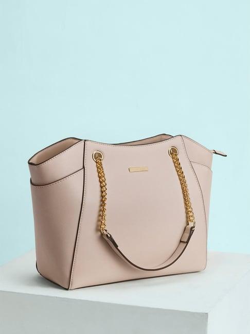 forever glam by pantaloons nude pink shoulder bag