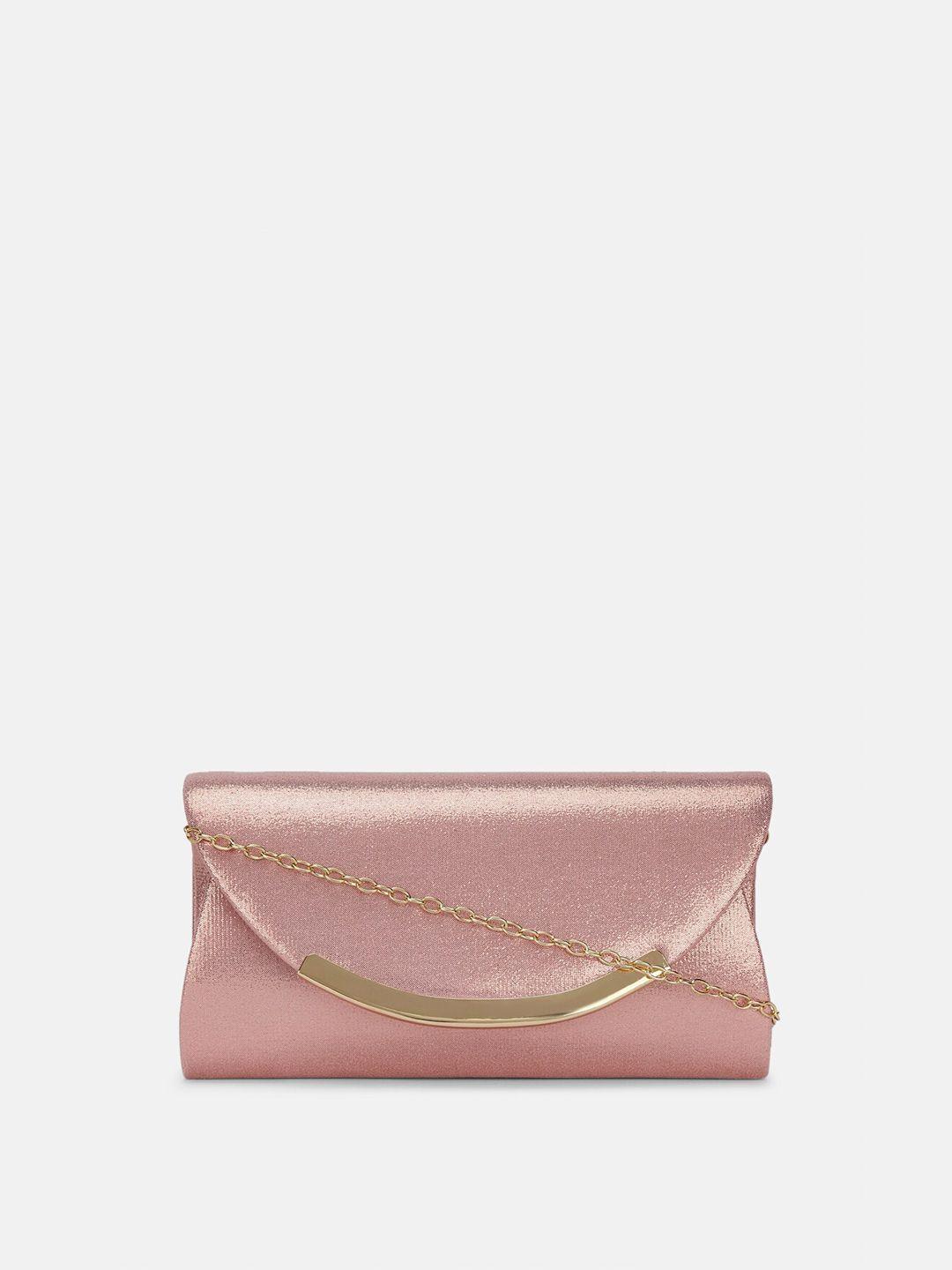 forever glam by pantaloons rose gold box clutch