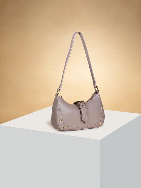 forever glam by pantaloons taupe medium hobo bag