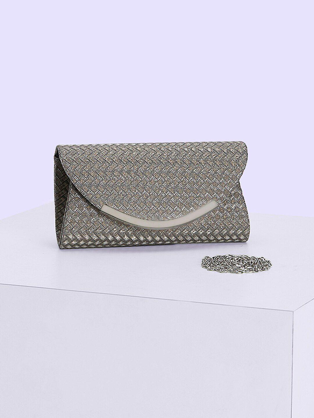 forever glam by pantaloons textured envelope clutch