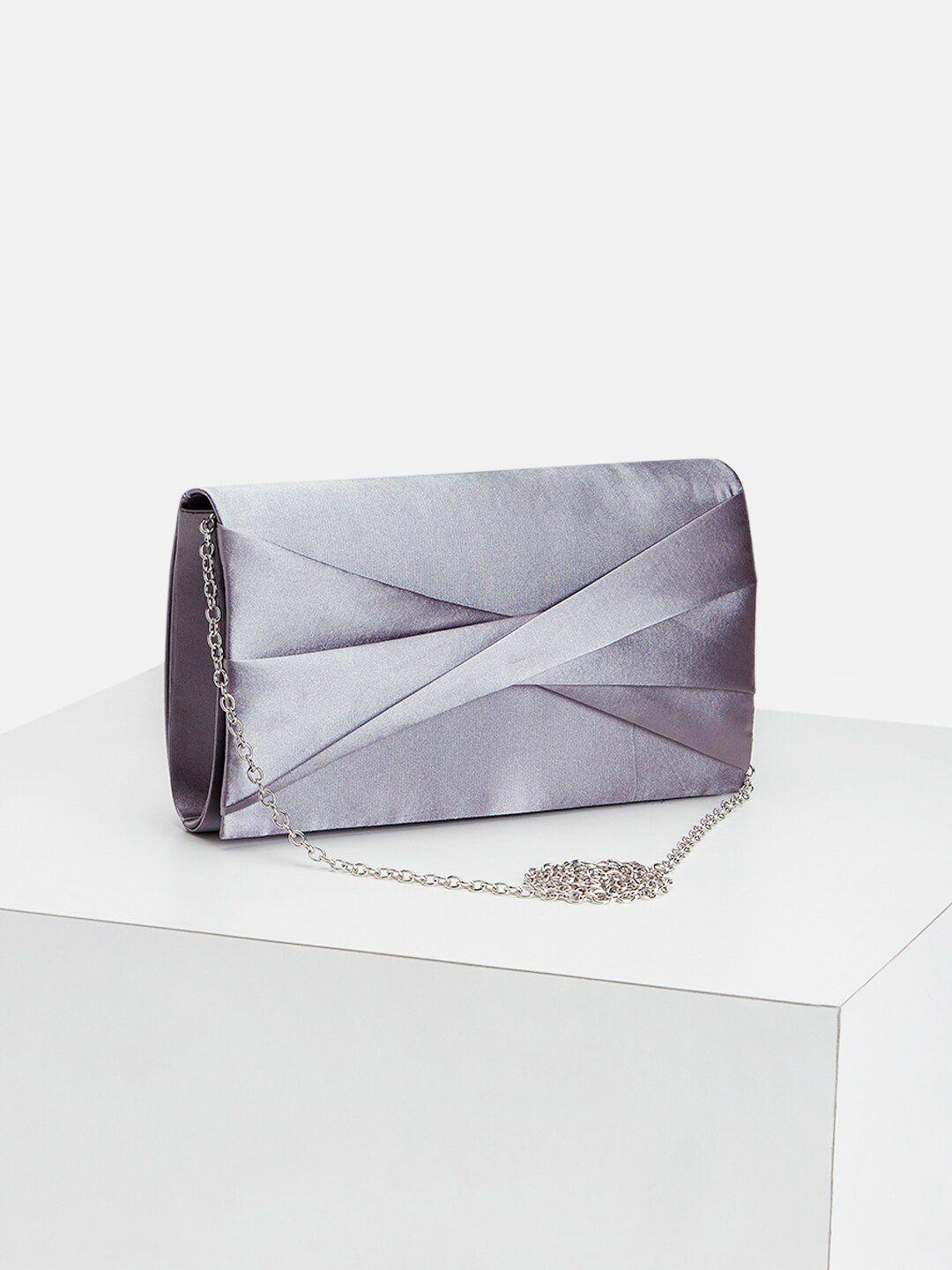 forever glam by pantaloons textured faux leather box clutch