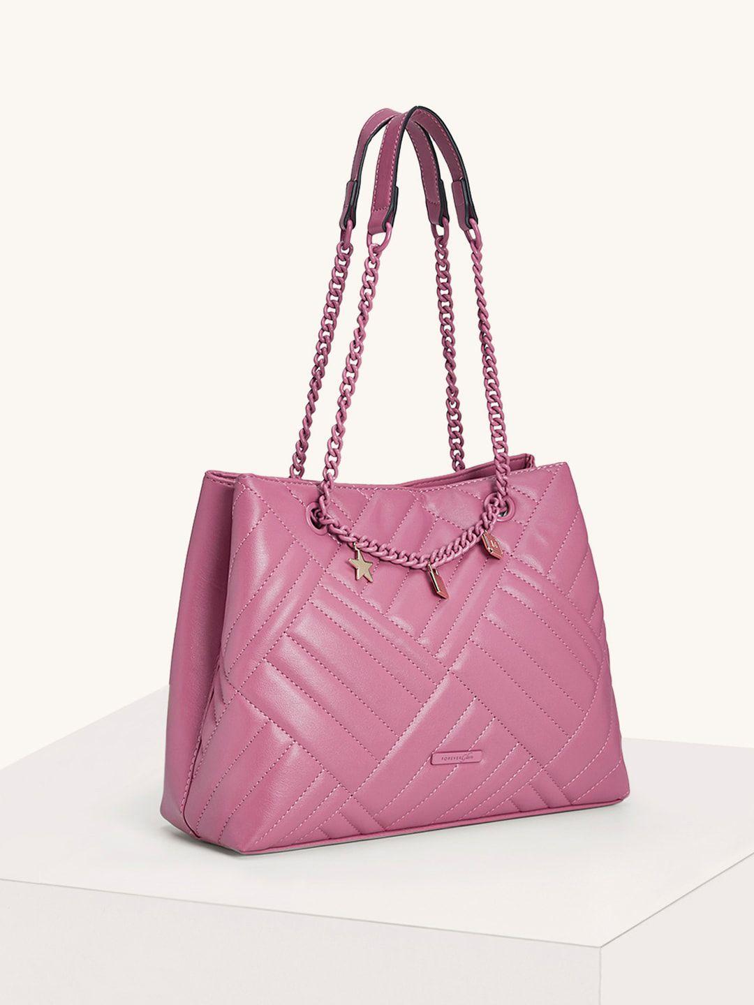 forever glam by pantaloons textured structured shoulder bag with quilted