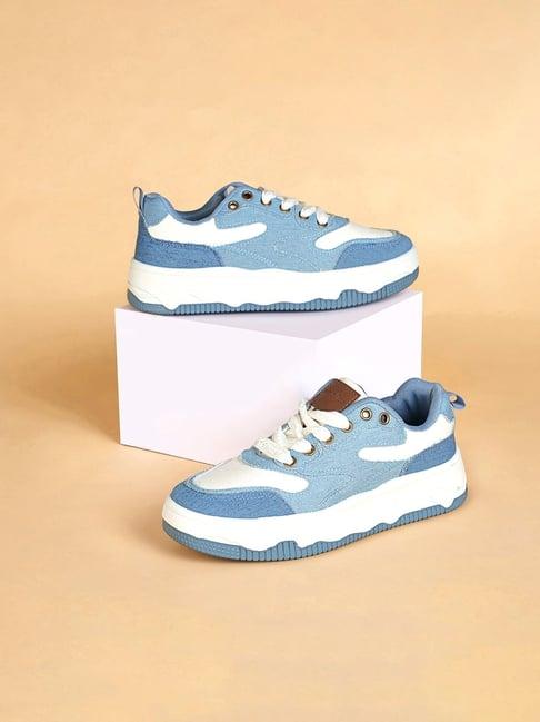 forever glam by pantaloons women's blue casual sneakers