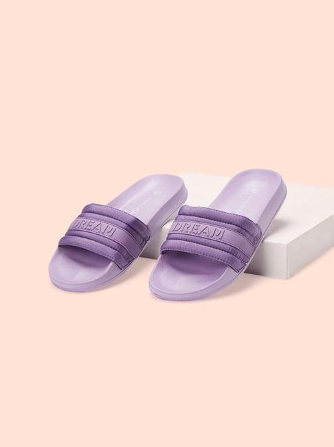 forever glam by pantaloons women's lilac slides