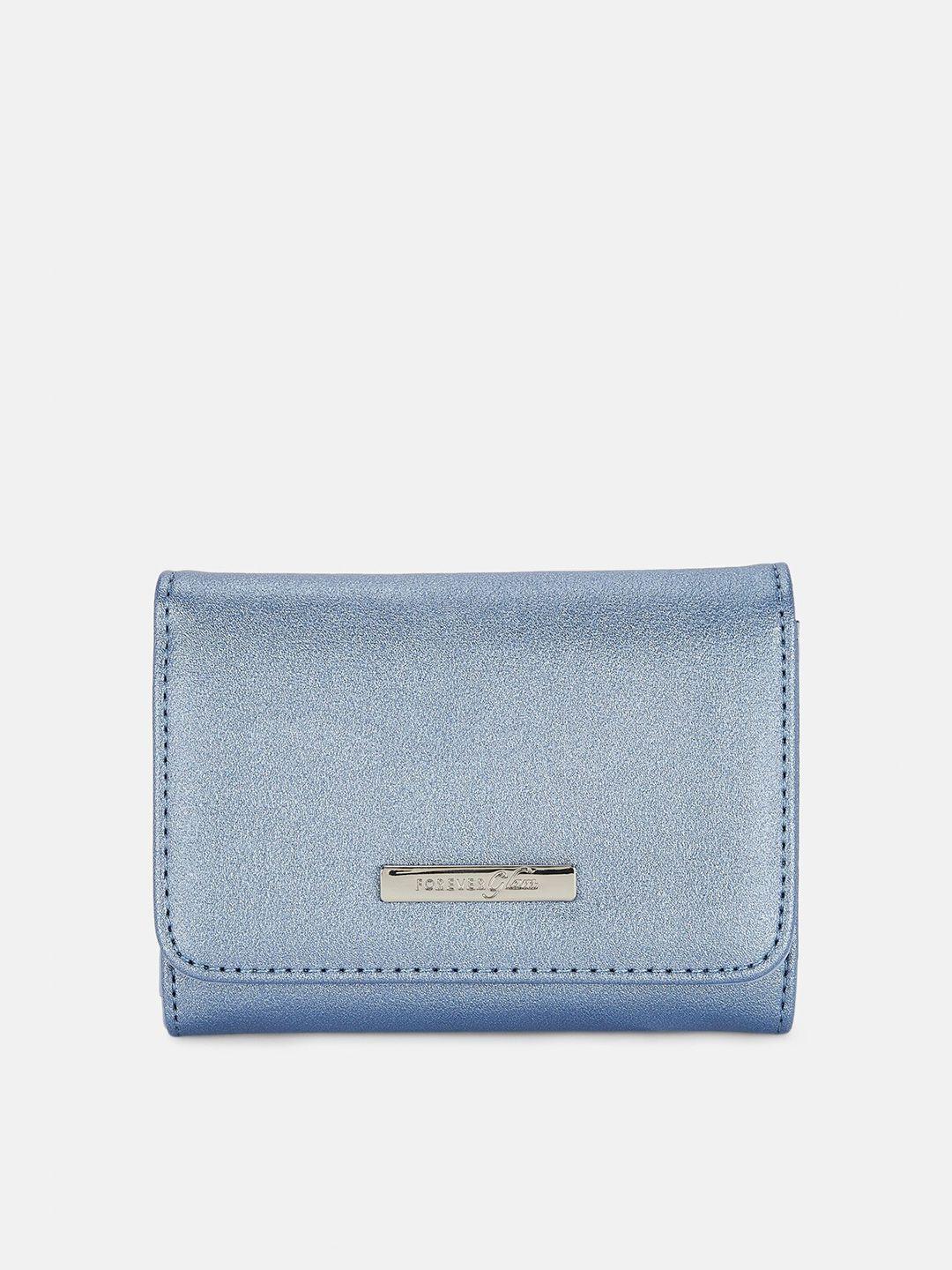 forever glam by pantaloons women blue pu envelope