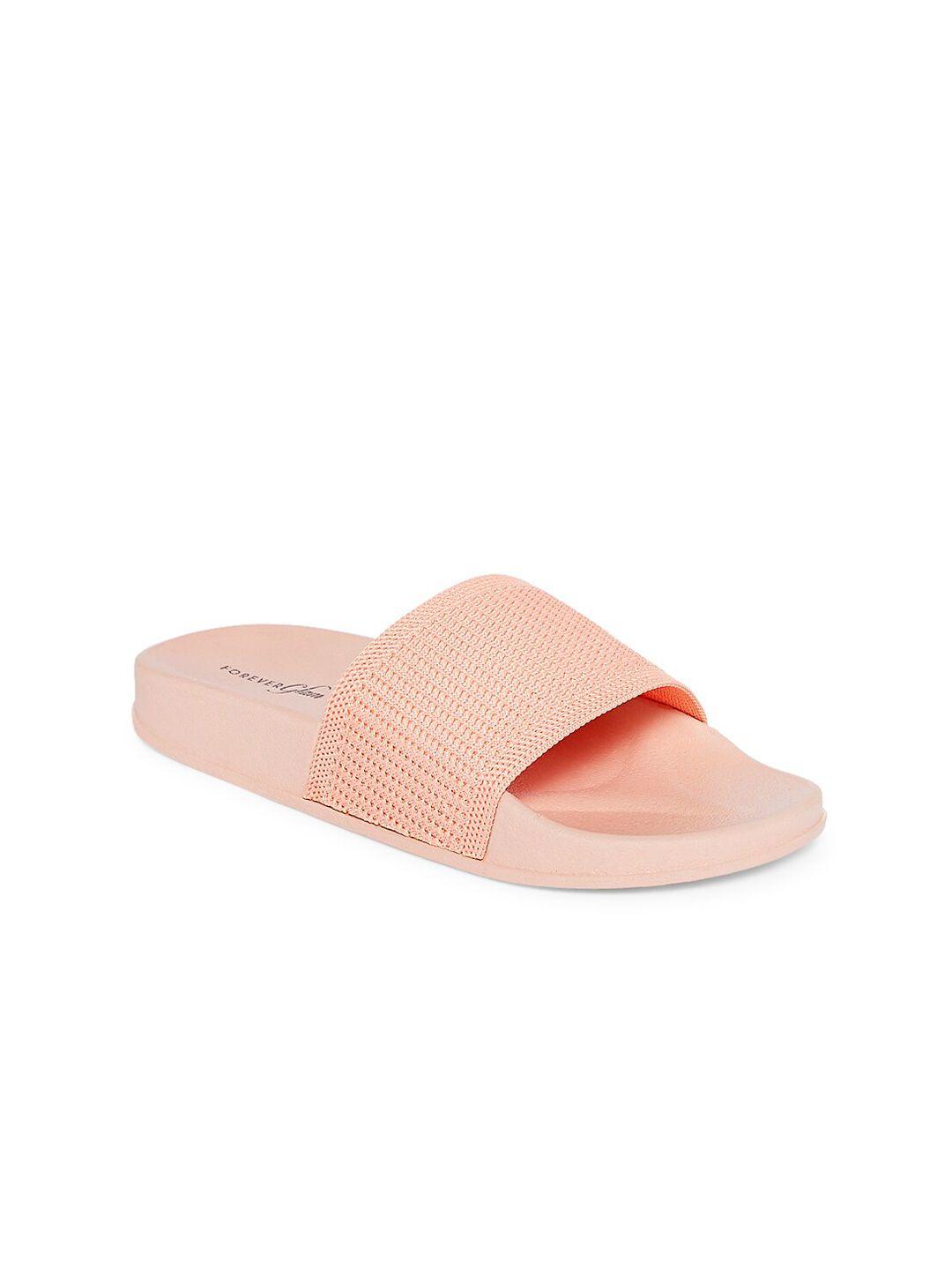 forever glam by pantaloons women coral woven designed sliders