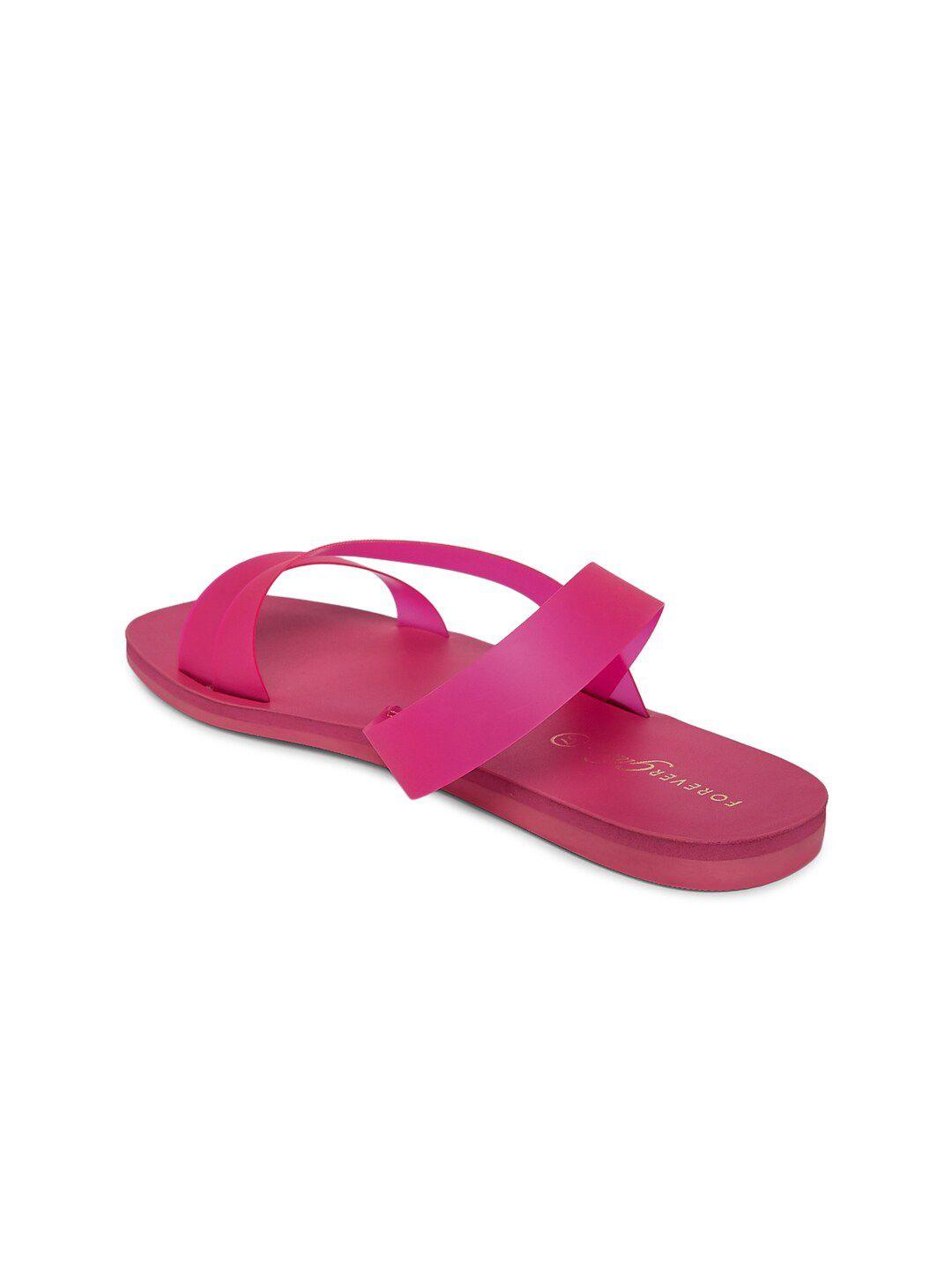 forever glam by pantaloons women fuchsia open toe flats