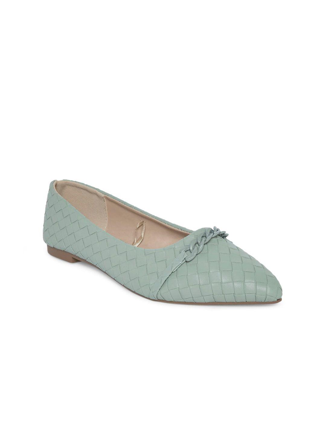 forever glam by pantaloons women green party ballerinas flats